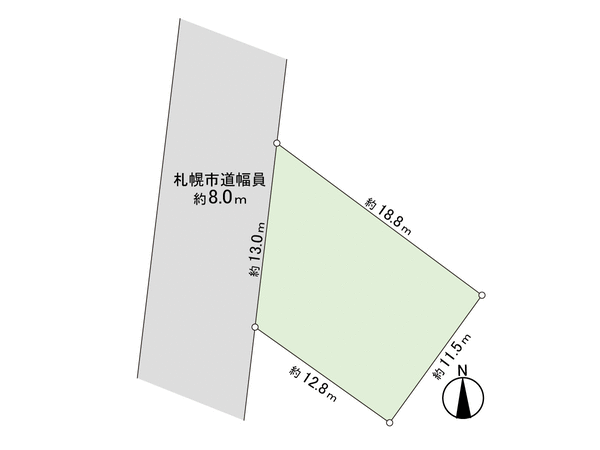 西岡2条11丁目 3区画 地形図 西岡2条11丁目 3区画 地形図