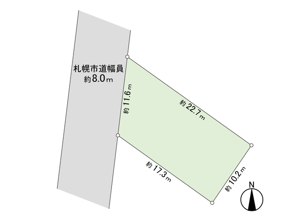 西岡2条11丁目 2区画 地形図 西岡2条11丁目 2区画 地形図