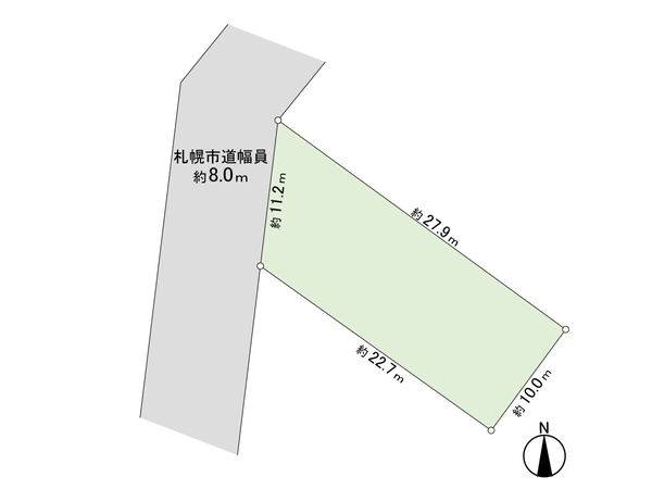 西岡2条11丁目 1区画 地形図 西岡2条11丁目 1区画 地形図