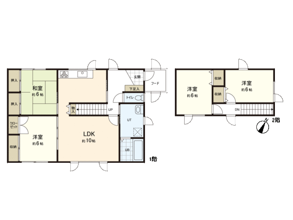 北24条東22丁目 戸建 間取り 北24条東22丁目 戸建 間取り
