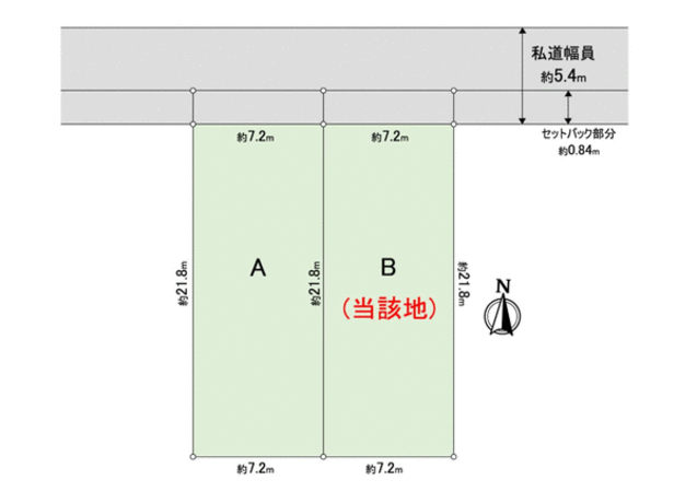 南10条西16丁目 土地B 地形図 南10条西16丁目 土地B 地形図