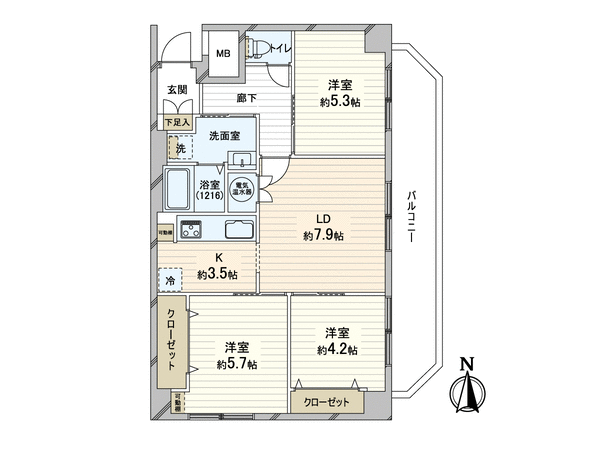 ライオンズマンション山鼻13条 間取り ライオンズマンション山鼻13条 間取り