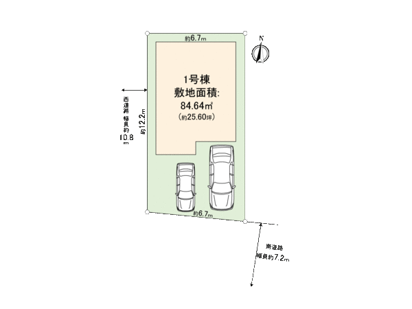 西区栄生1丁目【1号地】 地形図 西区栄生1丁目【1号地】 地形図