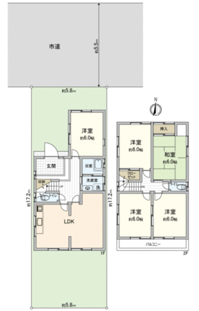 中村区長筬町四丁目 戸建 間取り 中村区長筬町四丁目 戸建 間取り