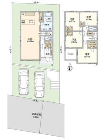 天白区梅が丘二丁目 新築戸建 間取り 天白区梅が丘二丁目 新築戸建 間取り