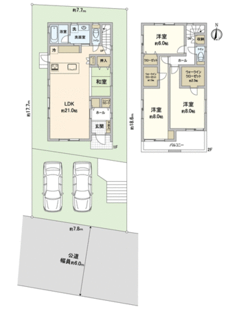 天白区梅が丘二丁目 新築戸建 間取り 天白区梅が丘二丁目 新築戸建 間取り