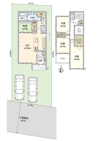 天白区梅が丘二丁目 新築戸建 間取り 天白区梅が丘二丁目 新築戸建 間取り
