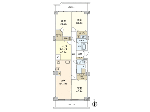 虹ケ丘マンション本館 間取り 虹ケ丘マンション本館 間取り