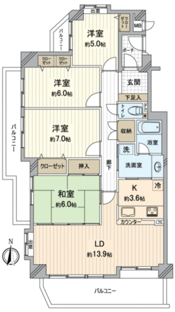 グリーンコーポ野並 間取り グリーンコーポ野並 間取り