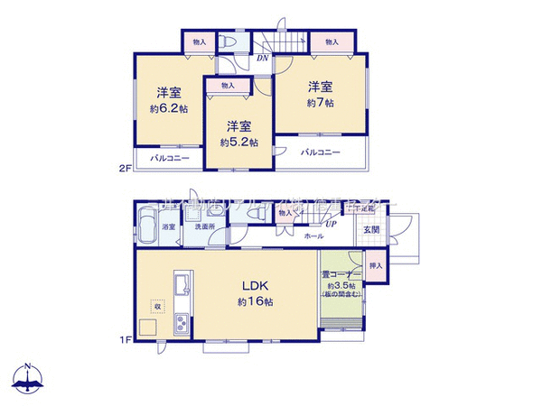 緑区姥子山3丁目 新築1号棟 間取り 緑区姥子山3丁目 新築1号棟 間取り