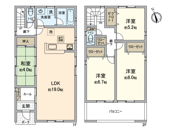 緑区六田1丁目 新築戸建 3号棟 間取り 緑区六田1丁目 新築戸建 3号棟 間取り