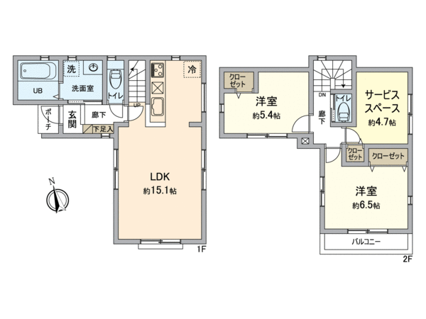 緑区鳴丘1丁目 新築戸建 1号棟 間取り 緑区鳴丘1丁目 新築戸建 1号棟 間取り