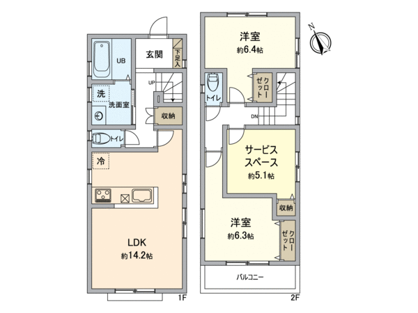 緑区鳴海町字上汐田 新築戸建 4号棟 間取り 緑区鳴海町字上汐田 新築戸建 4号棟 間取り