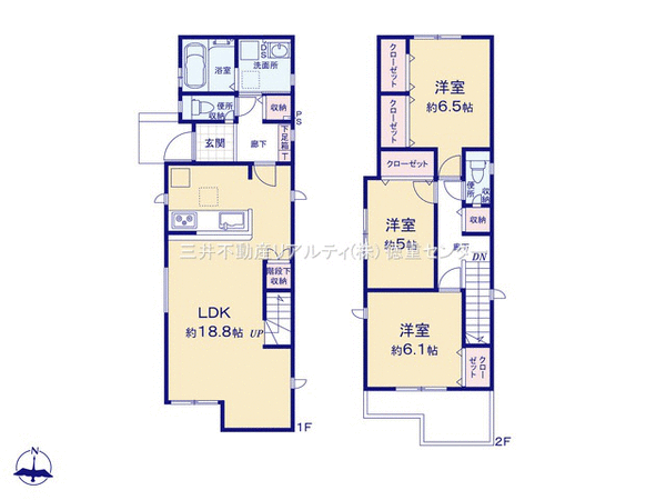 緑区鳴海町字三高根 新築戸建 1号棟 間取り 緑区鳴海町字三高根 新築戸建 1号棟 間取り