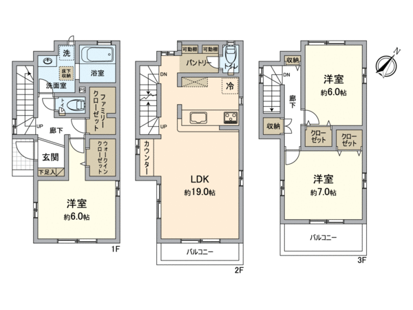 緑区鳴海町字会下 新築戸建 1号棟 間取り 緑区鳴海町字会下 新築戸建 1号棟 間取り