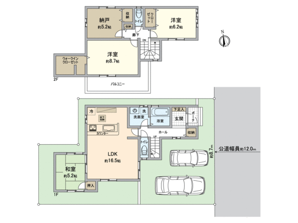 南区明円町 新築戸建 1号棟 間取り 南区明円町 新築戸建 1号棟 間取り
