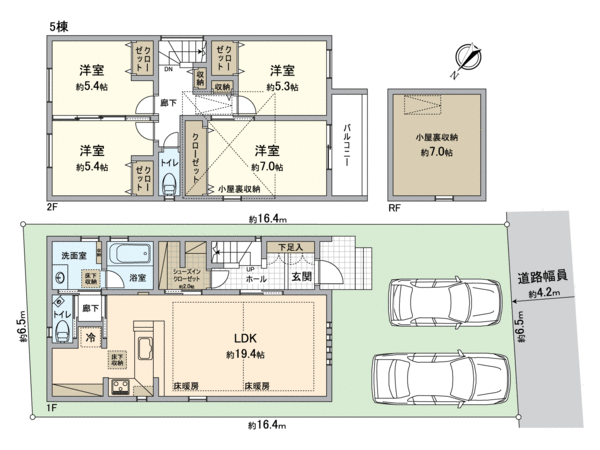 豊明市前後町大代 5号棟 間取り 豊明市前後町大代 5号棟 間取り