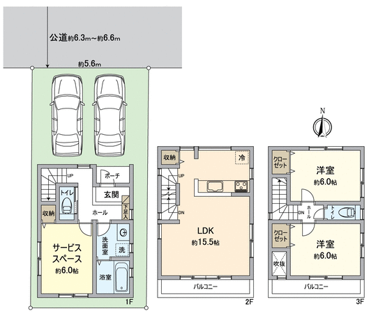昭和区南分町四丁目 1号棟 間取り 昭和区南分町四丁目 1号棟 間取り