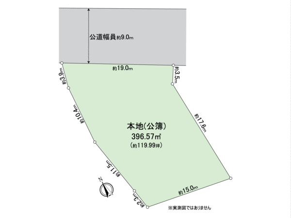 昭和区川名本町3丁目 地形図 昭和区川名本町3丁目 地形図