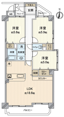 サンパーク滝子南 間取り サンパーク滝子南 間取り