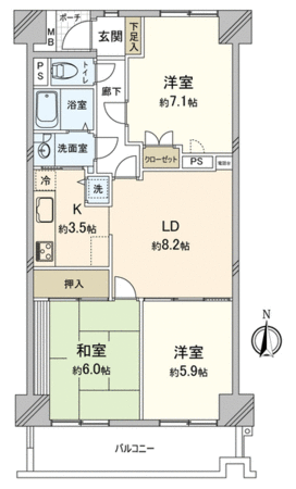 サンマンション高畑 間取り サンマンション高畑 間取り
