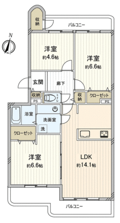 城山マンション 間取り 城山マンション 間取り