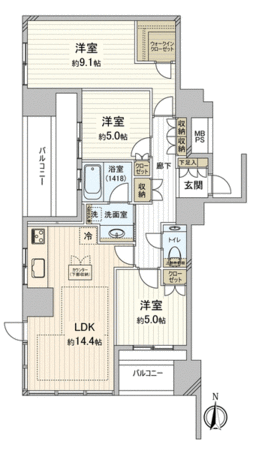 プラウドタワー覚王山 間取り プラウドタワー覚王山 間取り