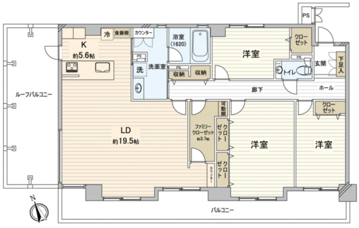サンマンションアトレ御棚町 間取り 間取り