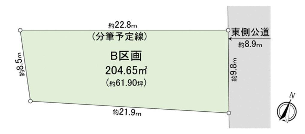 瑞穂区茨木町 B区画 地形図 瑞穂区茨木町 B区画 地形図