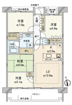 パークシティ富士見台コートB 間取り パークシティ富士見台コートB 間取り