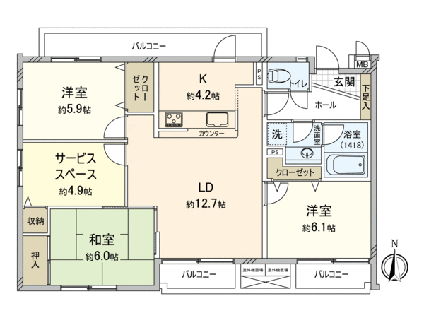 コレツィオーネ東山 北棟 間取り コレツィオーネ東山 北棟 間取り