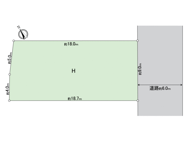 岐阜市雲雀ケ丘 H号地 地形図 岐阜市雲雀ケ丘 H号地 地形図