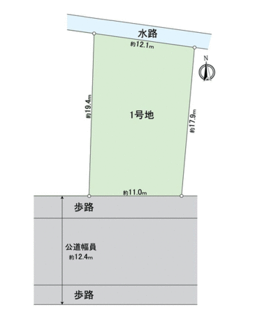 各務原市前渡東町2丁目 1号地 地形図 各務原市前渡東町2丁目 1号地 地形図