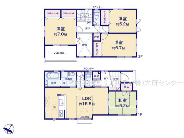 知多市八幡字月山 戸建 3号棟 間取り 知多市八幡字月山 戸建 3号棟 間取り