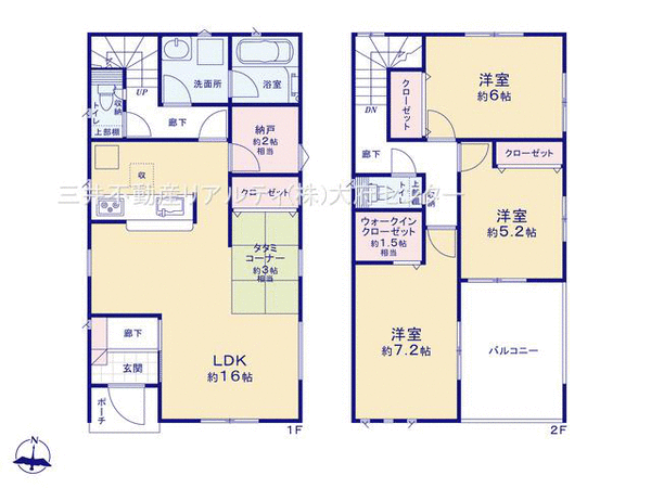 大府市横根町狐山 戸建 2号棟 間取り 大府市横根町狐山 戸建 2号棟 間取り