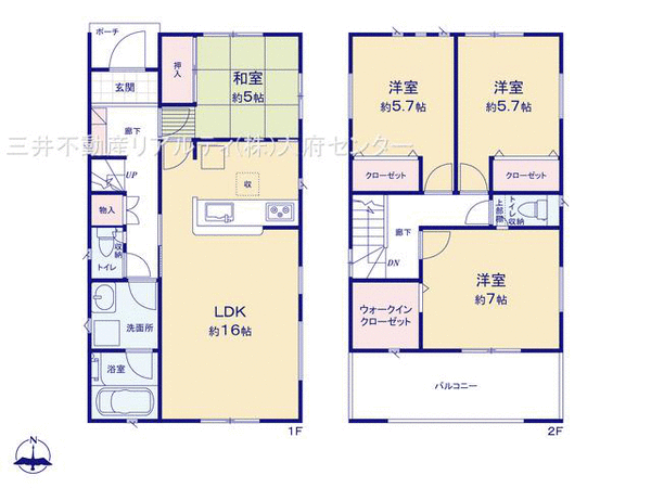 半田市青山二丁目 戸建 2号棟 間取り 半田市青山二丁目 戸建 2号棟 間取り