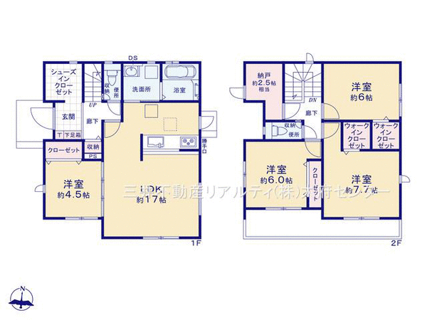 知多郡東浦町大字緒川字寿久茂 戸建 1号棟 間取り 知多郡東浦町大字緒川字寿久茂 戸建 1号棟 間取り