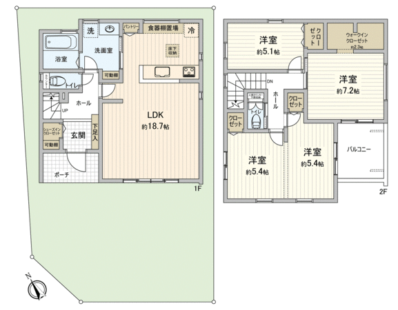 知多市清水が丘1丁目 新築2号棟 間取り 知多市清水が丘1丁目 新築2号棟 間取り