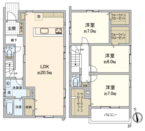 東海市高横須賀町四丁目 戸建 1号棟 間取り 東海市高横須賀町四丁目 戸建 1号棟 間取り