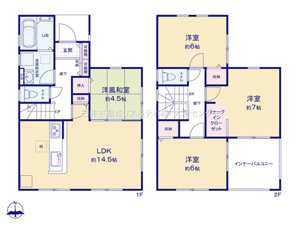 半田市花園町六丁目 戸建 1号棟 間取り 半田市花園町六丁目 戸建 1号棟 間取り