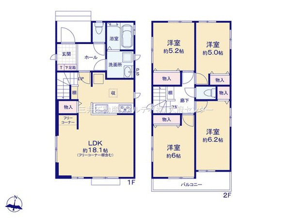 知多市原一丁目 戸建 1号棟 間取り 知多市原一丁目 戸建 1号棟 間取り
