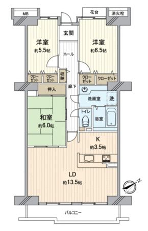 サザンヒル八事壱号棟 間取り サザンヒル八事壱号棟 間取り