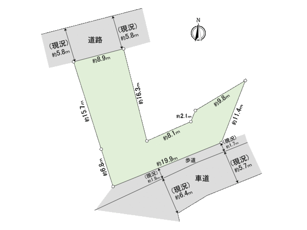 天白区梅が丘4丁目 土地 地形図 天白区梅が丘4丁目 土地 地形図