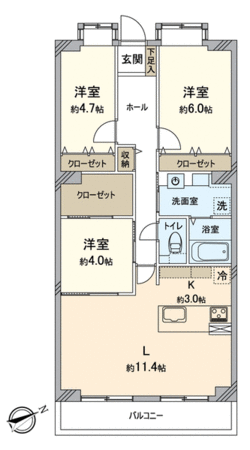 サザンヒル八事 1号棟 間取り サザンヒル八事 1号棟 間取り