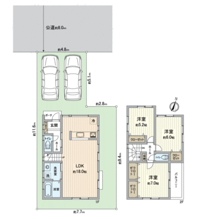 天白区池見2丁目 1号棟 間取り 天白区池見2丁目 1号棟 間取り