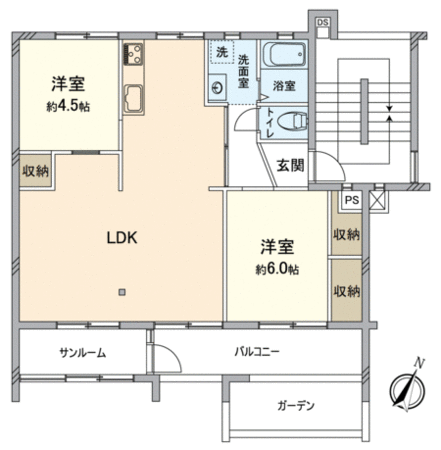猪子石南住宅 4号棟 間取り 猪子石南住宅 4号棟 間取り