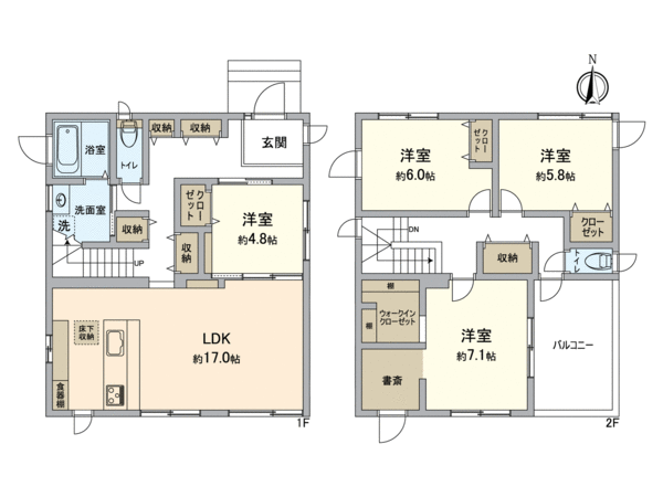 長久手市岩作三ケ峯 戸建 間取り 長久手市岩作三ケ峯 戸建 間取り