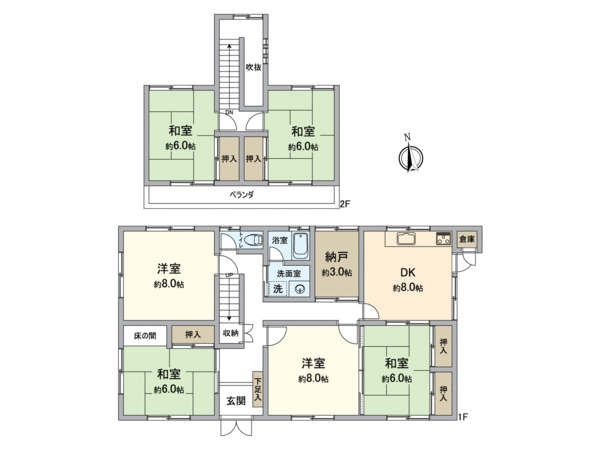 春日井市東山町2丁目 戸建 間取り 春日井市東山町2丁目 戸建 間取り