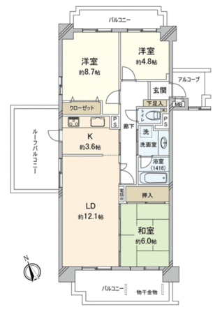 バンベール芝田 間取り バンベール芝田 間取り