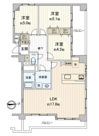 ダイアパレス四日市 北棟 間取り ダイアパレス四日市 北棟 間取り